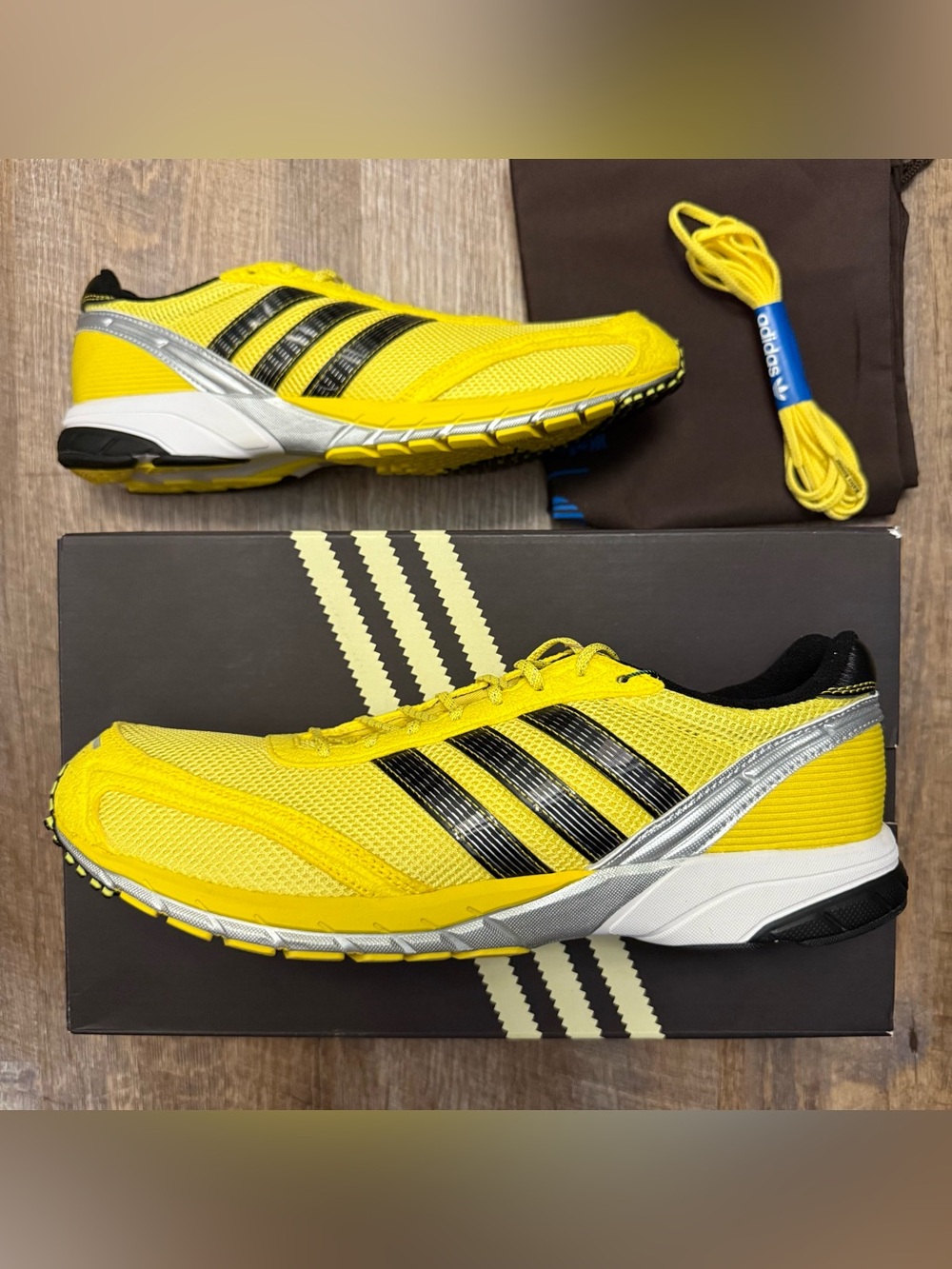 Wales Bonner x Adidas Adizero Adios Neftenga Light Yellow